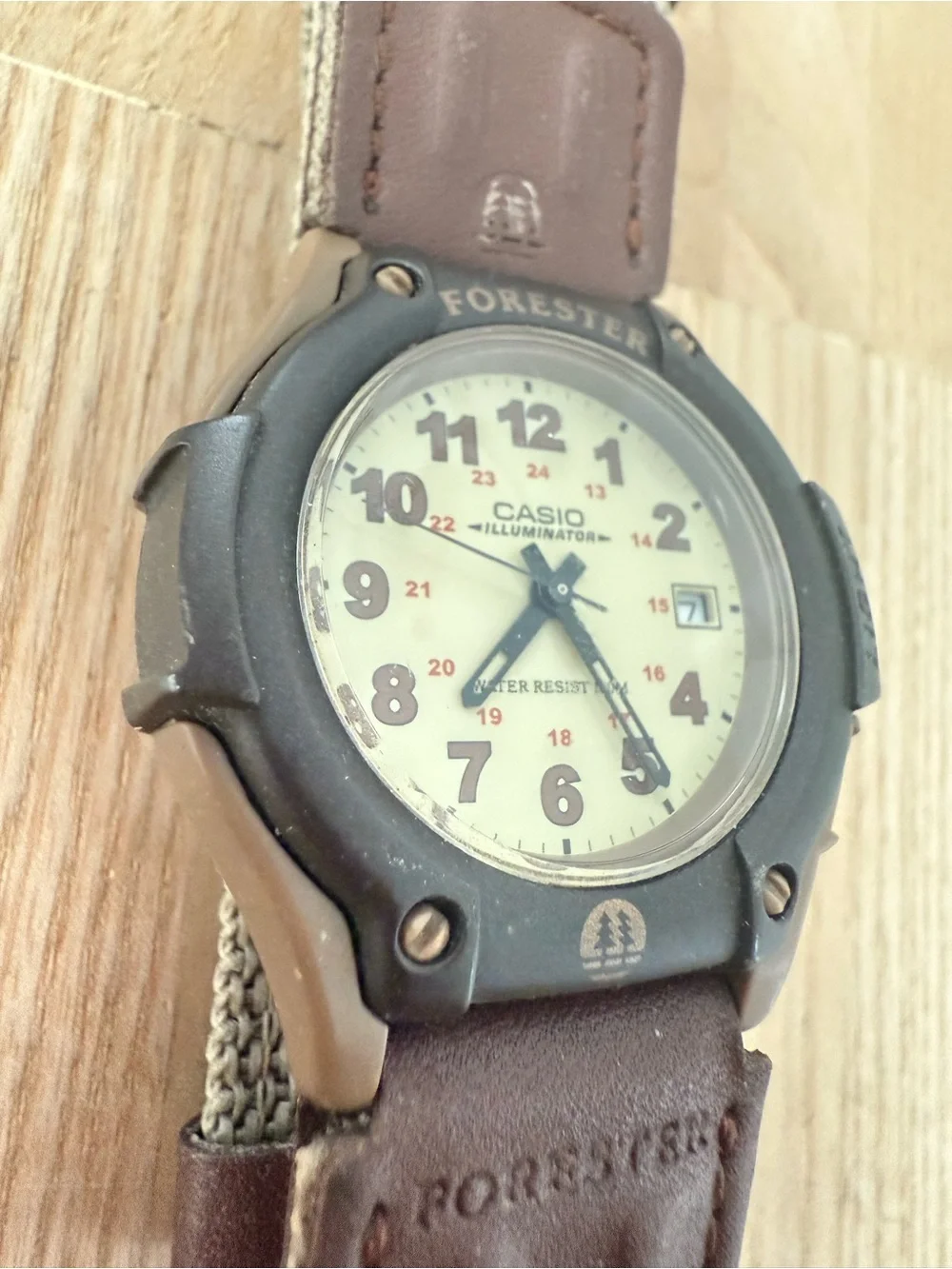 Casio Forester brown and tan outdoor casual watch NEW BATTERY